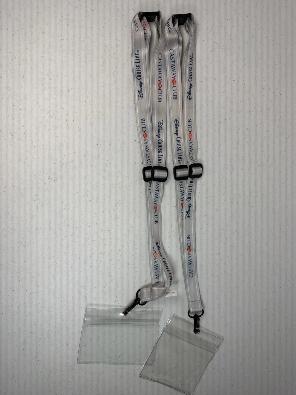 Disney Cruise Line Castaway Club Lanyards with Waterproof ID Holders Set of 2